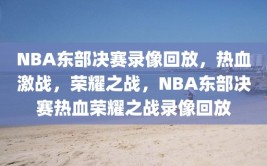 NBA东部决赛录像回放，热血激战，荣耀之战，NBA东部决赛热血荣耀之战录像回放