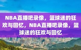 NBA直播吧录像，篮球迷的狂欢与回忆，NBA直播吧录像，篮球迷的狂欢与回忆