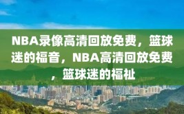 NBA录像高清回放免费，篮球迷的福音，NBA高清回放免费，篮球迷的福祉