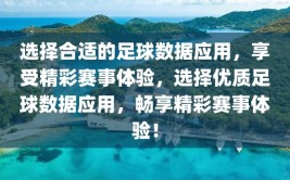 选择合适的足球数据应用，享受精彩赛事体验，选择优质足球数据应用，畅享精彩赛事体验！