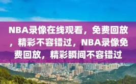 NBA录像在线观看，免费回放，精彩不容错过，NBA录像免费回放，精彩瞬间不容错过