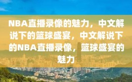 NBA直播录像的魅力，中文解说下的篮球盛宴，中文解说下的NBA直播录像，篮球盛宴的魅力