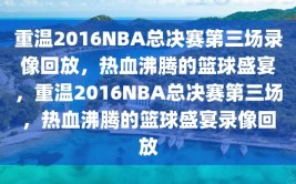 重温2016NBA总决赛第三场录像回放，热血沸腾的篮球盛宴，重温2016NBA总决赛第三场，热血沸腾的篮球盛宴录像回放