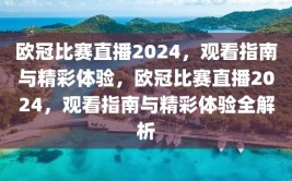 欧冠比赛直播2024，观看指南与精彩体验，欧冠比赛直播2024，观看指南与精彩体验全解析