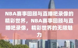 NBA赛事回顾与直播吧录像的精彩世界，NBA赛事回顾与直播吧录像，精彩世界的无限魅力