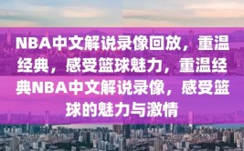 NBA中文解说录像回放，重温经典，感受篮球魅力，重温经典NBA中文解说录像，感受篮球的魅力与激情