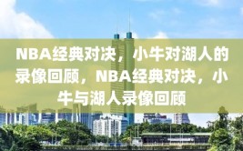 NBA经典对决，小牛对湖人的录像回顾，NBA经典对决，小牛与湖人录像回顾