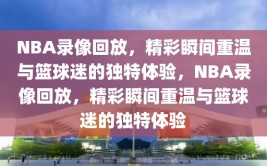 NBA录像回放，精彩瞬间重温与篮球迷的独特体验，NBA录像回放，精彩瞬间重温与篮球迷的独特体验