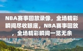 NBA赛事回放录像，全场精彩瞬间尽收眼底，NBA赛事回放，全场精彩瞬间一览无余